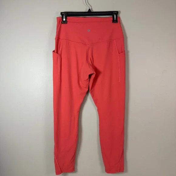 Lululemon Align High Rise Pocket Leggings Coral/Orange Size 10 Like New Active - Picture 2 of 10